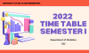 2022-Semster I Timetable
