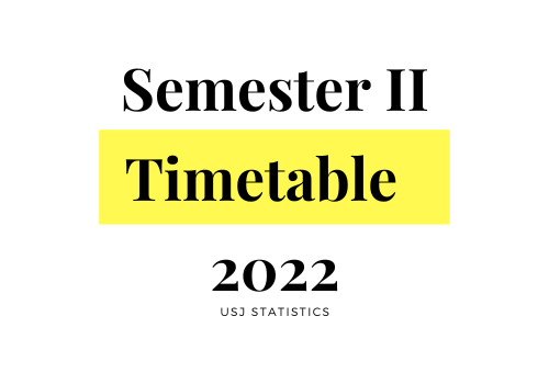 2022-Semster II Timetable