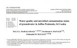 Water quality and microbial contamination status of groundwater in Jaffna Peninsula, Sri Lanka