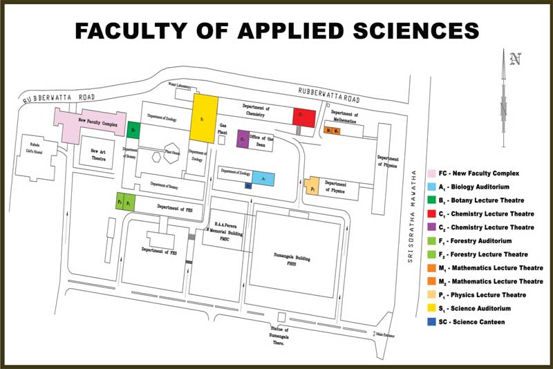 Map of the Faculty of Applied Science